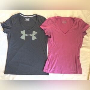 Under Armour Grey And Pink Shirt Set Size Medium